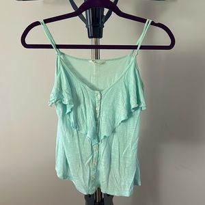 Teal cropped tank top